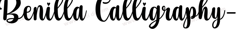 Benilla Calligraphy字体转换 Benilla Calligraphy字体转换